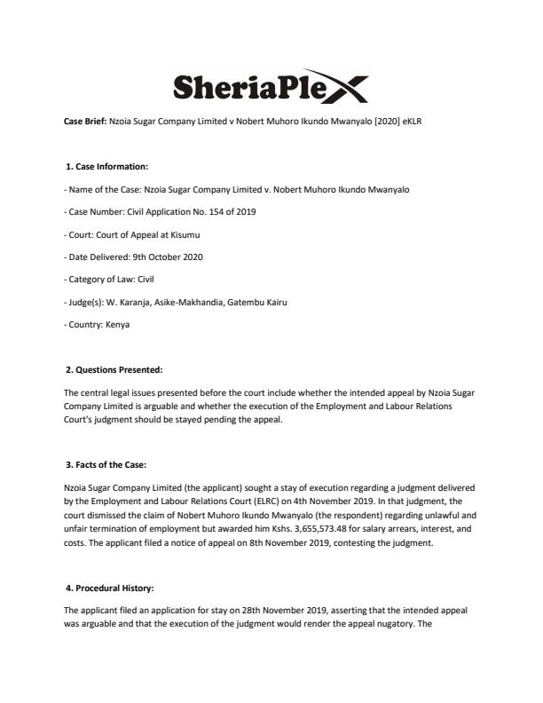 Nzoia-Sugar-Company-Limited-v-Nobert-Muhoro-Ikundo-Mwanyalo-[2020]-eKLR-Case-Summary_1698_0.jpg